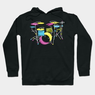 Modern Abstract Drums Artistic Style Hoodie